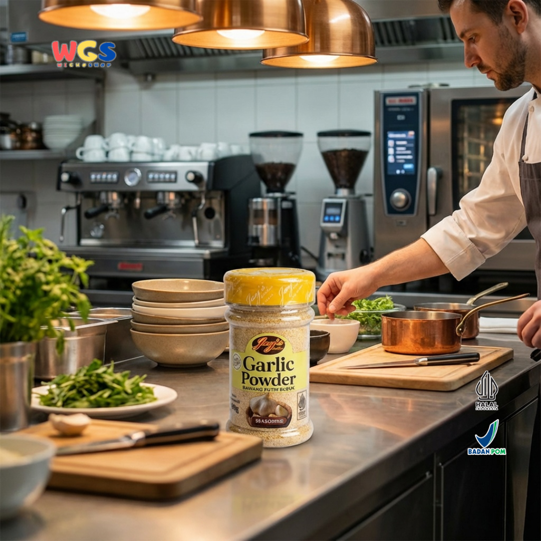 Jay’s Garlic Powder Bawang Putih Bubuk 80g – Bumbu Masak Praktis Aroma Kuat & Gurih