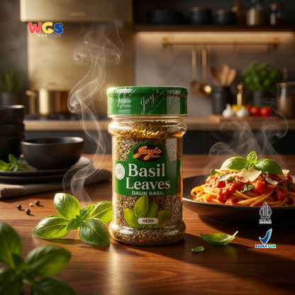 Jay’s Kitchen Basil Leaves 20g - Daun Basil Kering untuk Pasta, Pizza, Saus dan Masakan Italia
