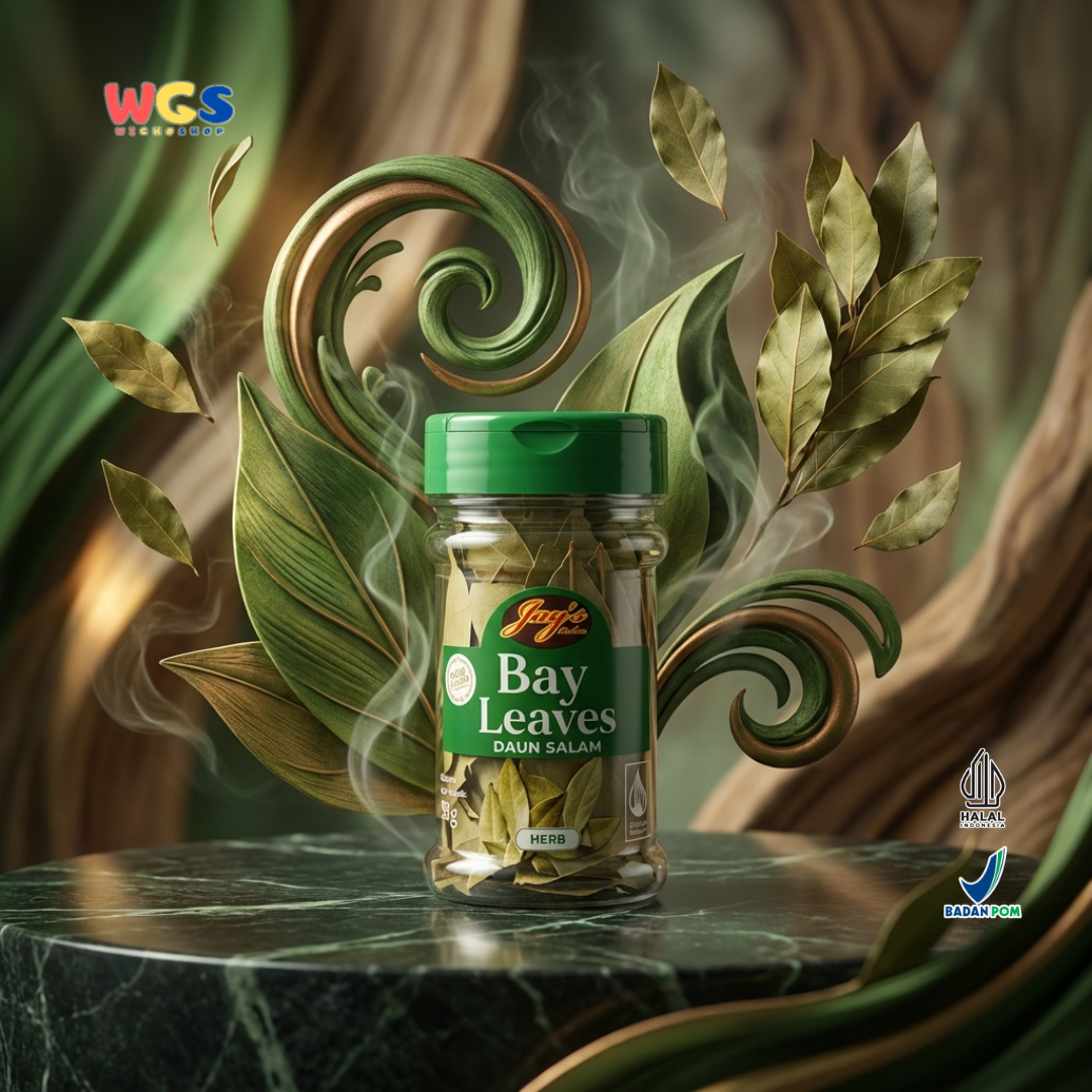 Jay’s Kitchen Bay Leaves Daun Salam 8g - Daun Salam Kering untuk Sup Semur Pasta Kaldu dan Saus