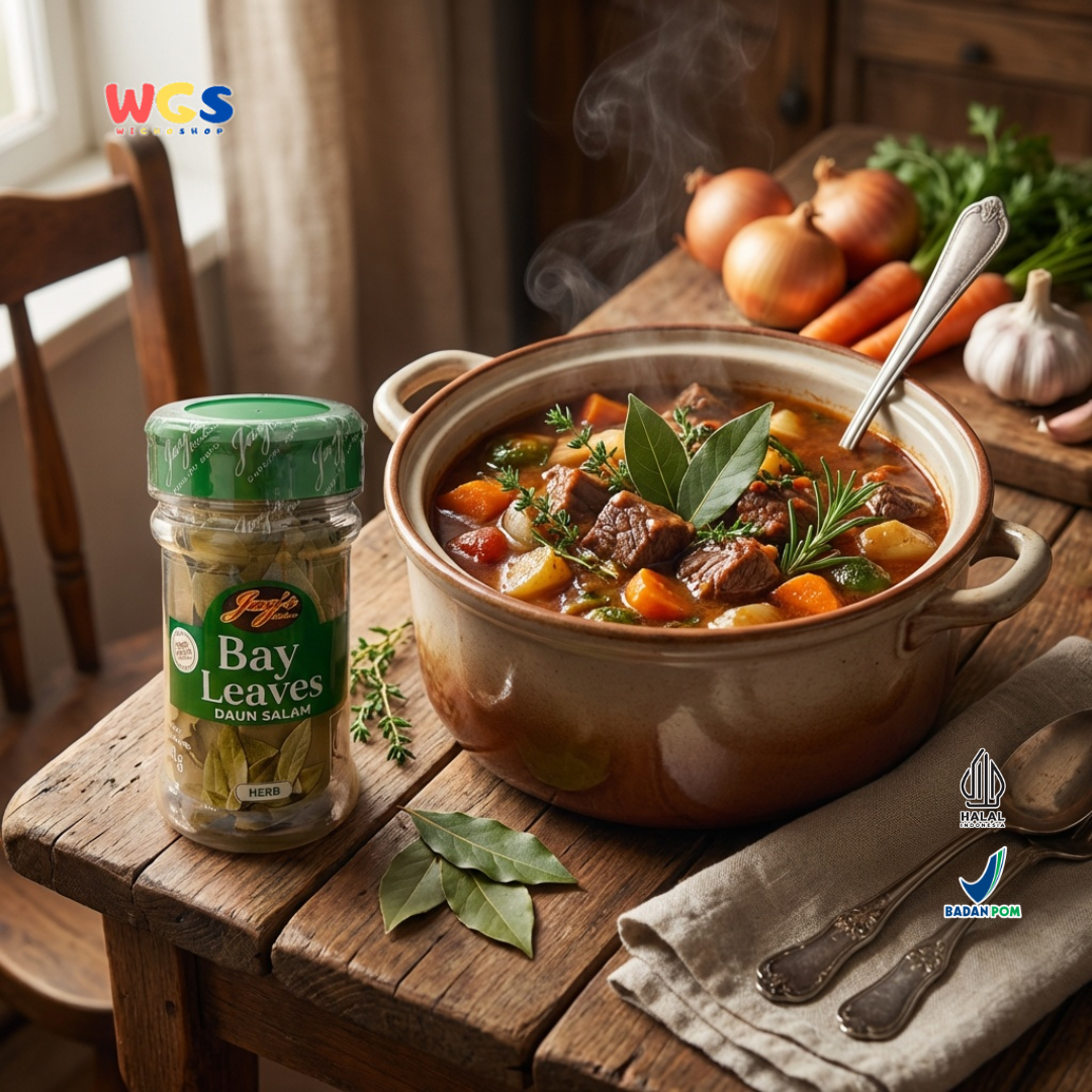 Jay’s Kitchen Bay Leaves Daun Salam 8g - Daun Salam Kering untuk Sup Semur Pasta Kaldu dan Saus