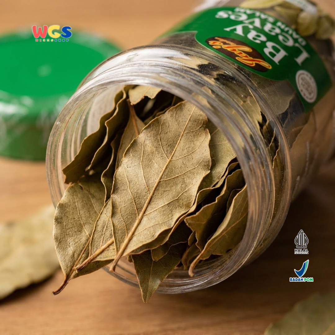 Jay’s Kitchen Bay Leaves Daun Salam 8g - Daun Salam Kering untuk Sup Semur Pasta Kaldu dan Saus