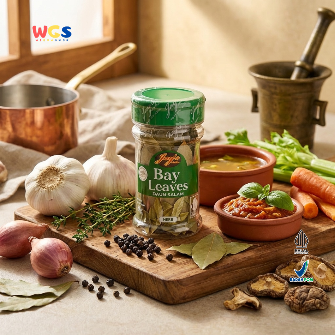 Jay’s Kitchen Bay Leaves Daun Salam 8g - Daun Salam Kering untuk Sup Semur Pasta Kaldu dan Saus