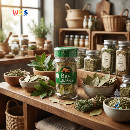 Jay’s Kitchen Bay Leaves Daun Salam 8g - Daun Salam Kering untuk Sup Semur Pasta Kaldu dan Saus