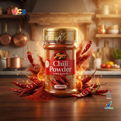 Jay’s Kitchen Chili Powder 65g - Cabe Bubuk 100% untuk Bumbu Masak, Marinasi, Tumisan & Sambal