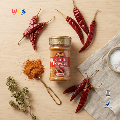 Jay’s Kitchen Chili Powder 65g - Cabe Bubuk 100% untuk Bumbu Masak, Marinasi, Tumisan & Sambal