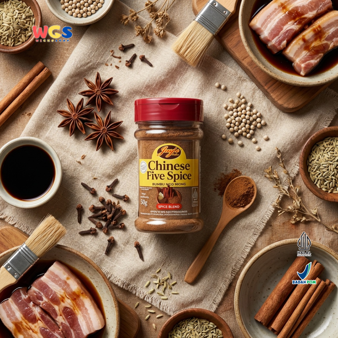 Jay’s Kitchen Chinese Five Spice 50g - Bumbu Ngo Hiong Bubuk untuk Marinasi, Panggang dan Tumisan