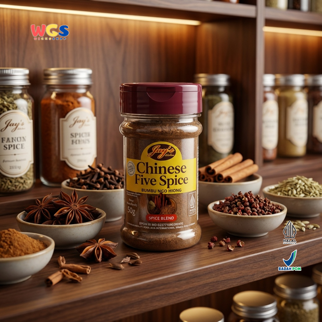 Jay’s Kitchen Chinese Five Spice 50g - Bumbu Ngo Hiong Bubuk untuk Marinasi, Panggang dan Tumisan