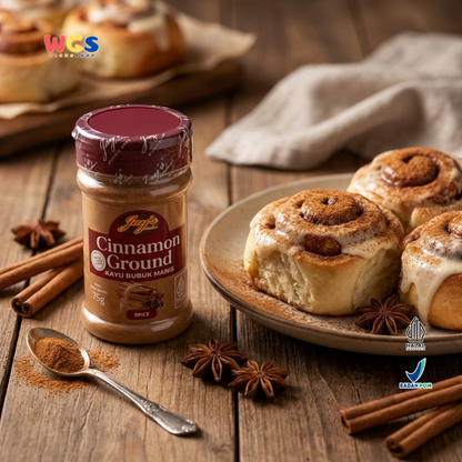 Jay’s Kitchen Cinnamon Ground 75g - Kayu Manis Bubuk 100% untuk Baking Minuman dan Masakan
