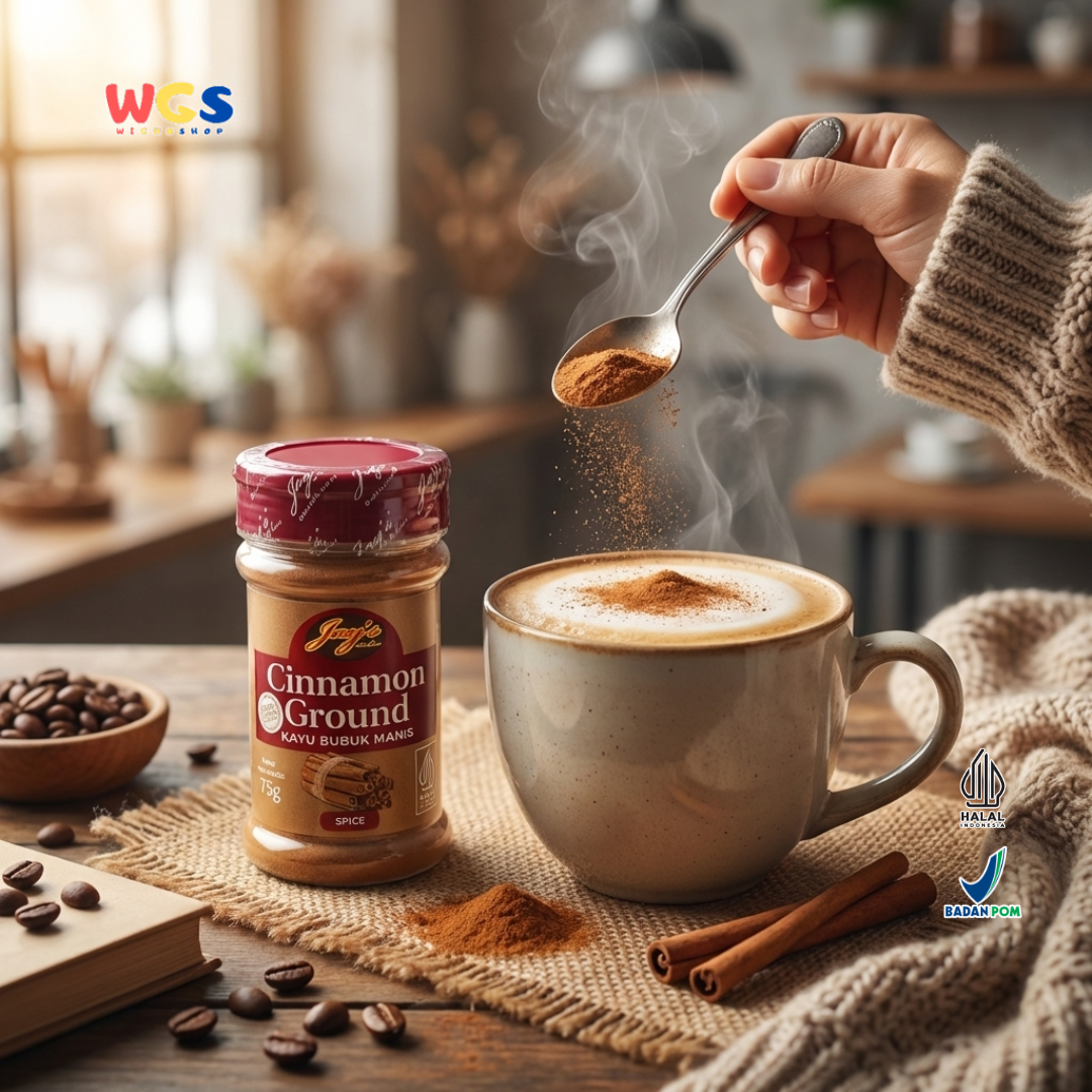 Jay’s Kitchen Cinnamon Ground 75g - Kayu Manis Bubuk 100% untuk Baking Minuman dan Masakan