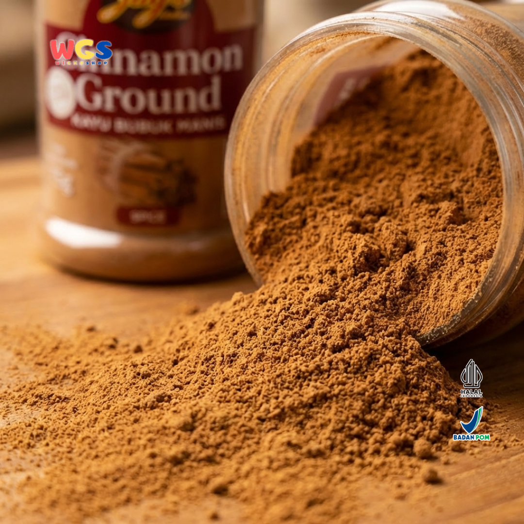 Jay’s Kitchen Cinnamon Ground 75g - Kayu Manis Bubuk 100% untuk Baking Minuman dan Masakan