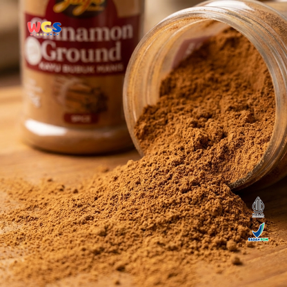 Jay’s Kitchen Cinnamon Ground 75g - Kayu Manis Bubuk 100% untuk Baking Minuman dan Masakan