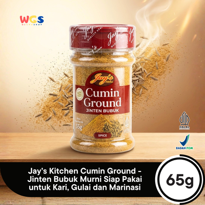 Jay’s Kitchen Cumin Ground 65g - Jinten Bubuk Murni Siap Pakai untuk Kari, Gulai dan Marinasi