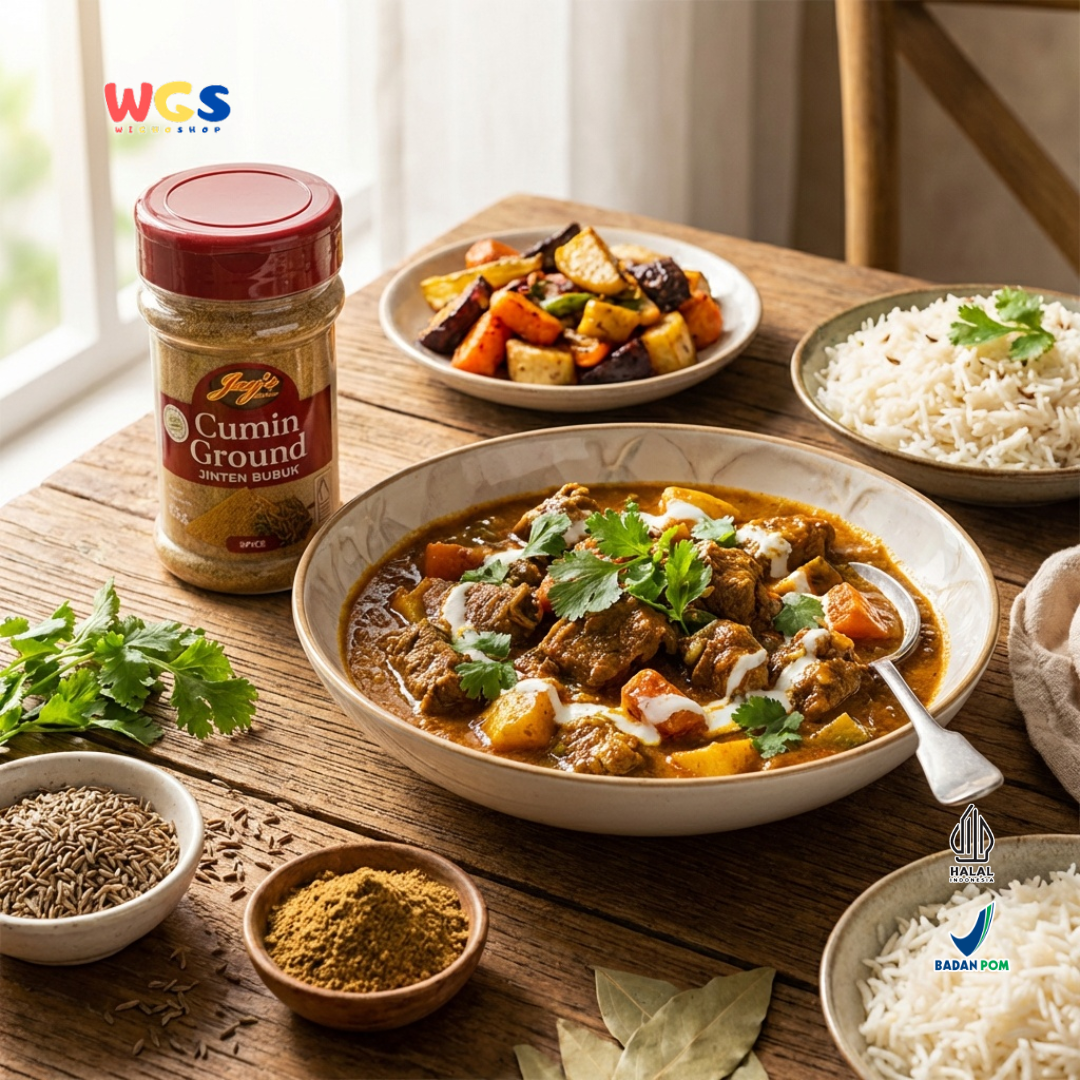 Jay’s Kitchen Cumin Ground 65g - Jinten Bubuk Murni Siap Pakai untuk Kari, Gulai dan Marinasi