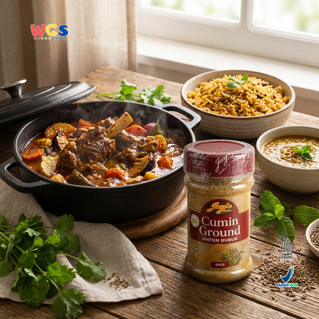 Jay’s Kitchen Cumin Ground 65g - Jinten Bubuk Murni Siap Pakai untuk Kari, Gulai dan Marinasi