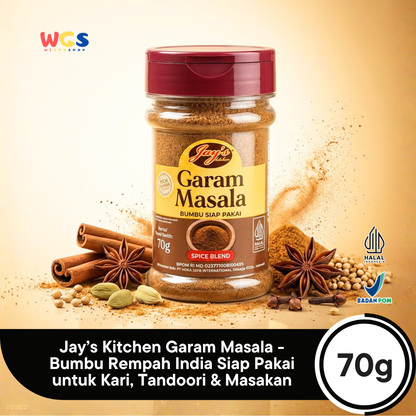 Jay’s Kitchen Garam Masala 70g - Bumbu Siap Pakai Rempah India untuk Kari, Tandoori & Masakan Gurih