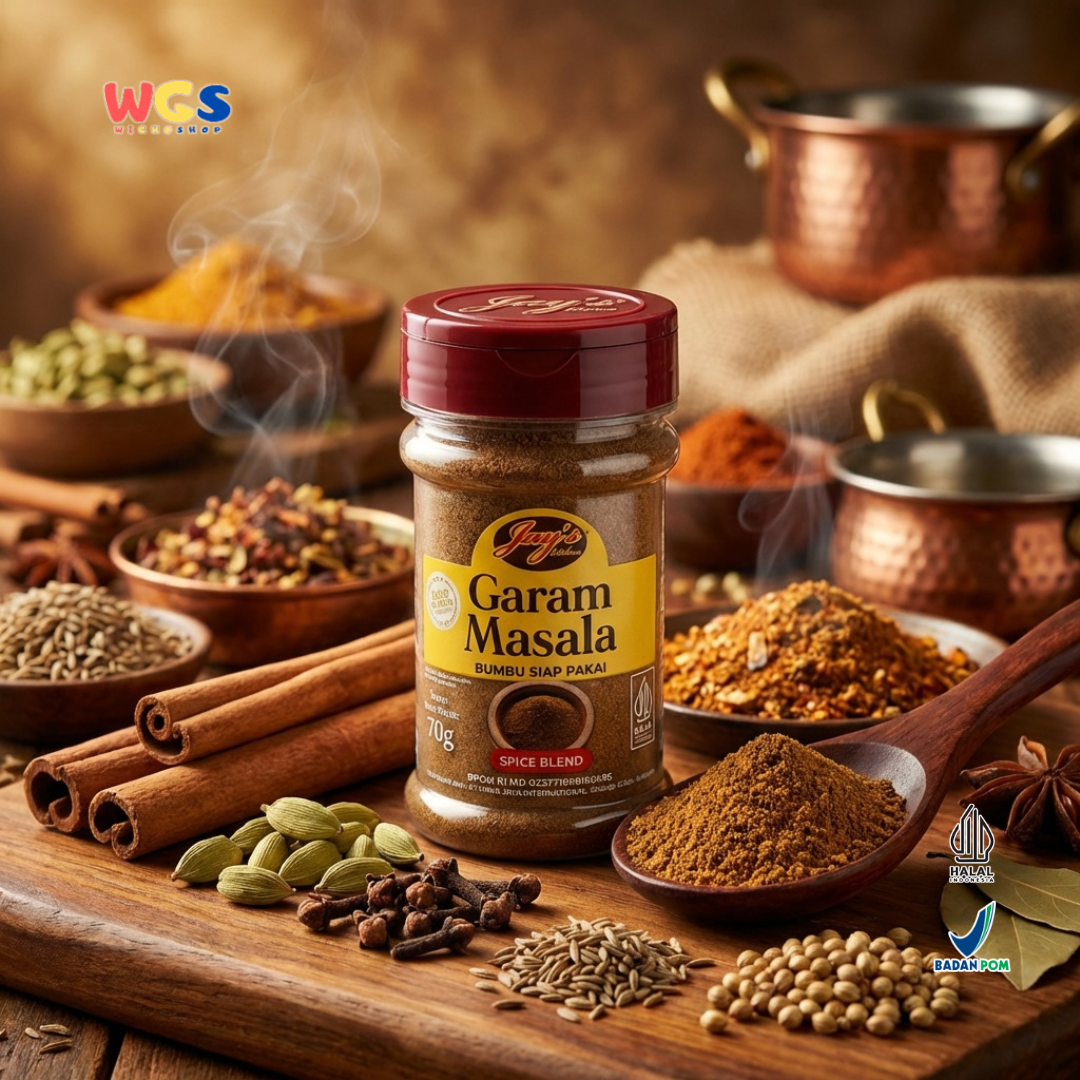 Jay’s Kitchen Garam Masala 70g - Bumbu Siap Pakai Rempah India untuk Kari, Tandoori & Masakan Gurih