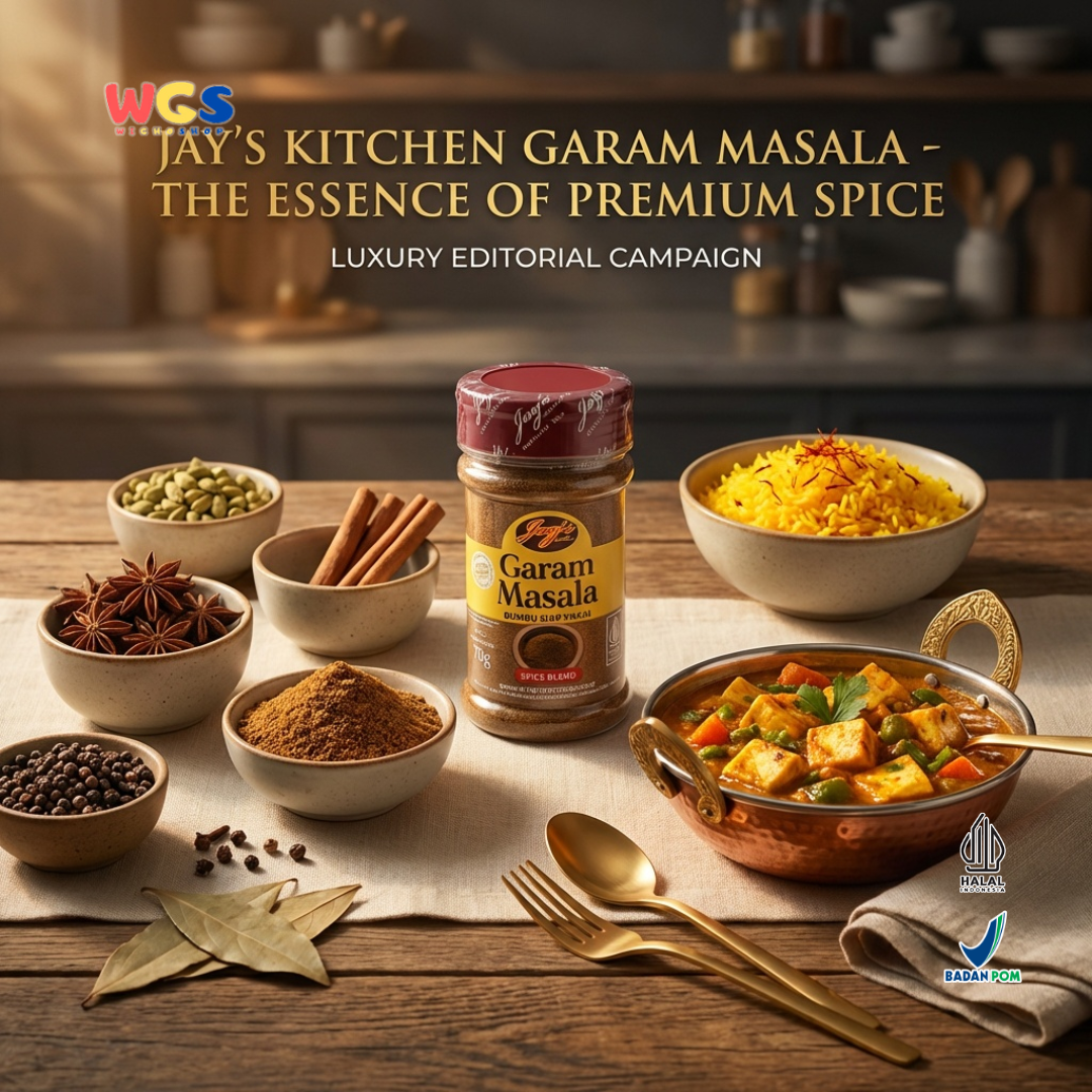 Jay’s Kitchen Garam Masala 70g - Bumbu Siap Pakai Rempah India untuk Kari, Tandoori & Masakan Gurih