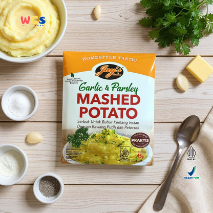 Jay’s Kitchen Garlic & Parsley Mashed Potato 45g - Bubur Kentang Instan Rasa Bawang Putih
