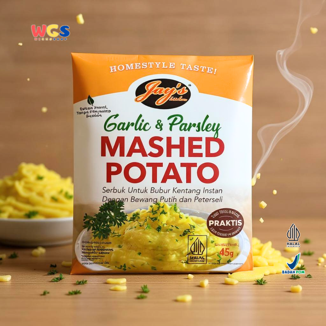 Jay’s Kitchen Garlic & Parsley Mashed Potato 45g - Bubur Kentang Instan Rasa Bawang Putih