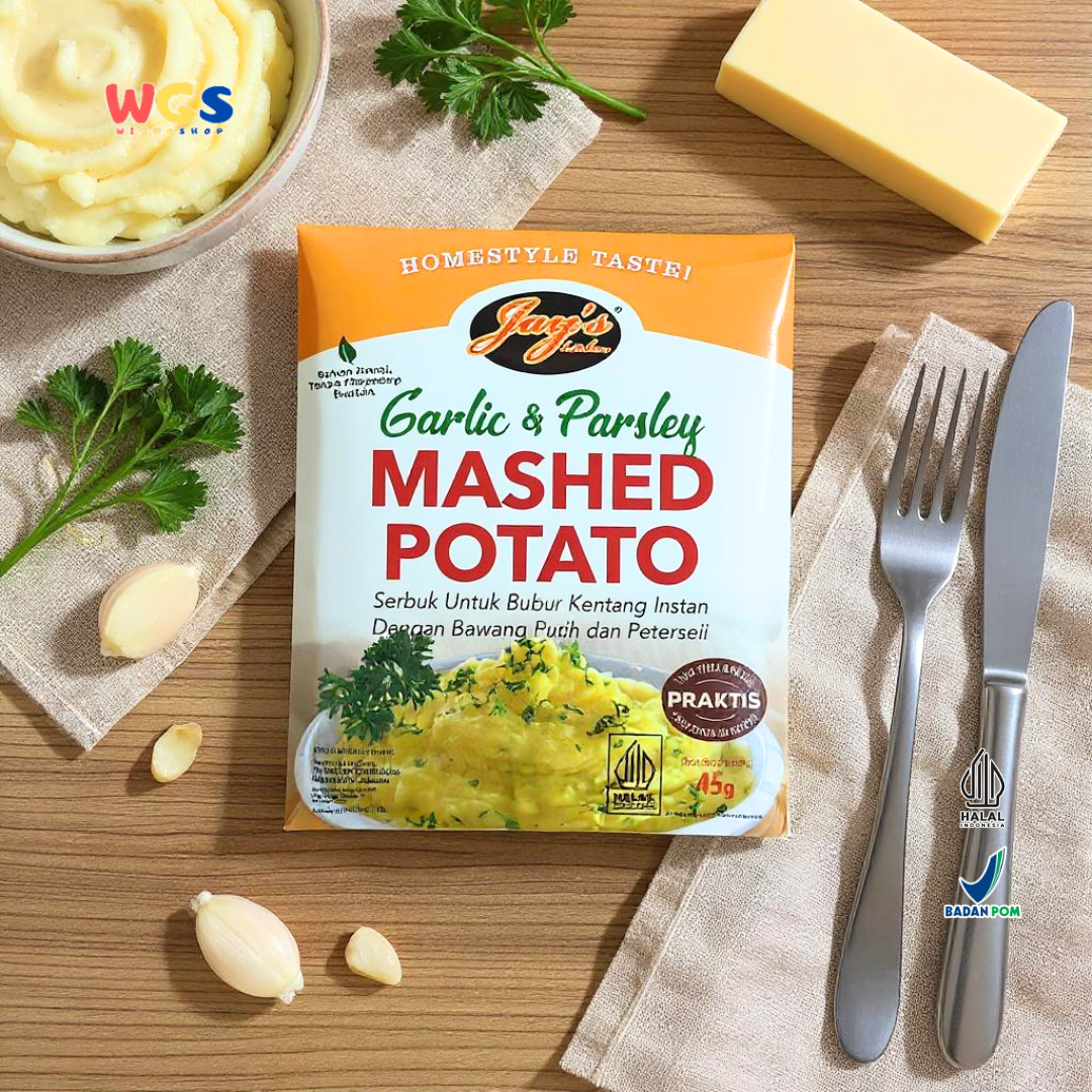 Jay’s Kitchen Garlic & Parsley Mashed Potato 45g - Bubur Kentang Instan Rasa Bawang Putih