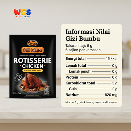 Jay's Kitchen Grill Master Rotisserie Chicken 30g - Bumbu Marinasi Ayam Panggang BBQ