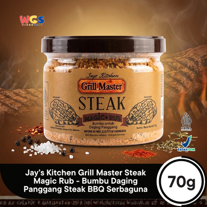 Jays Grill Master Steak Magic Rub - Grilled Meat Seasoning 70g