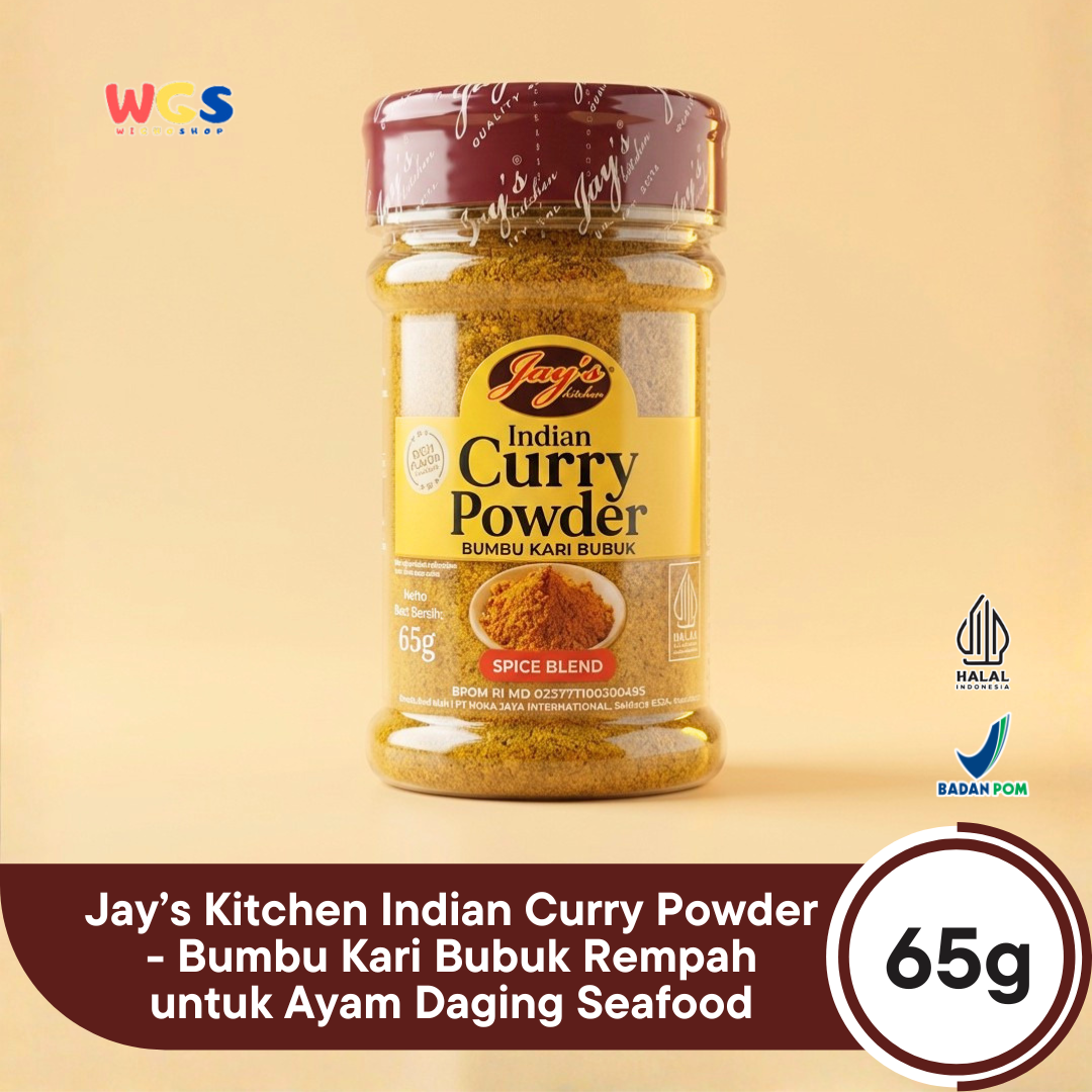 Jay’s Kitchen Indian Curry Powder 65g - Bumbu Kari Bubuk Rempah untuk Ayam Daging Seafood