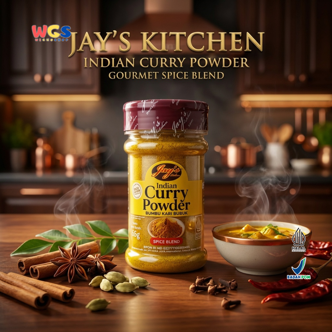 Jay’s Kitchen Indian Curry Powder 65g - Bumbu Kari Bubuk Rempah untuk Ayam Daging Seafood