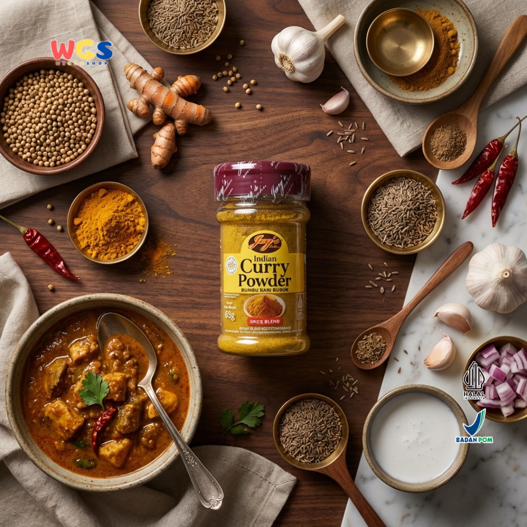 Jay’s Kitchen Indian Curry Powder 65g - Bumbu Kari Bubuk Rempah untuk Ayam Daging Seafood