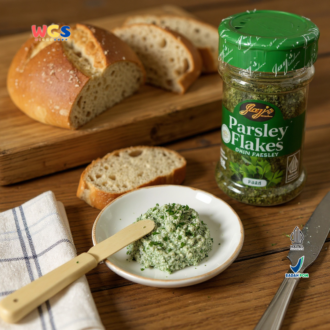 Jay’s Kitchen Parsley Flakes 20g (Daun Parsley Kering 100% Alami untuk Masakan & Garnish)