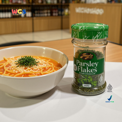 Jay’s Kitchen Parsley Flakes 20g (Daun Parsley Kering 100% Alami untuk Masakan & Garnish)