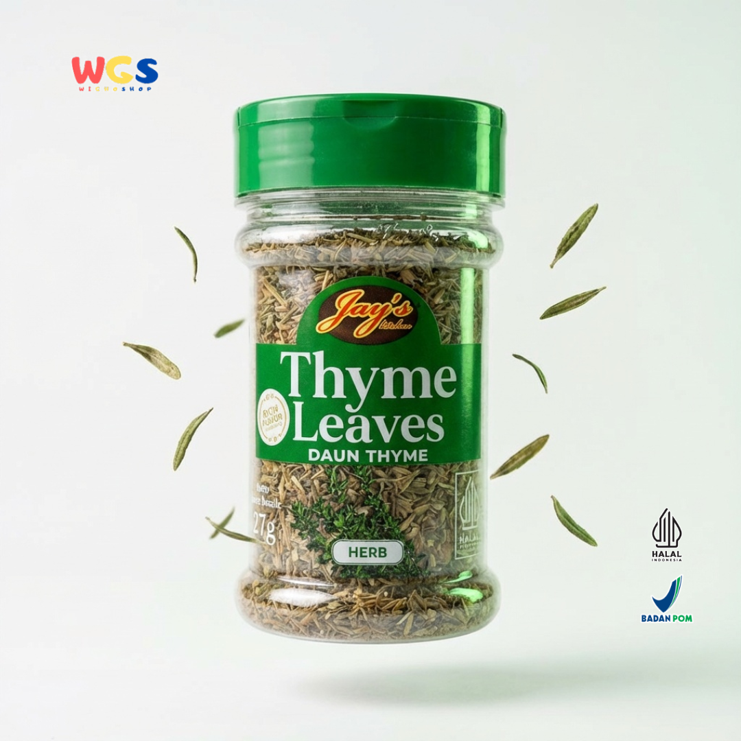 Jay’s Kitchen Thyme Leaves 27g – Daun Thyme Kering Premium untuk Masakan & Bumbu Dapur