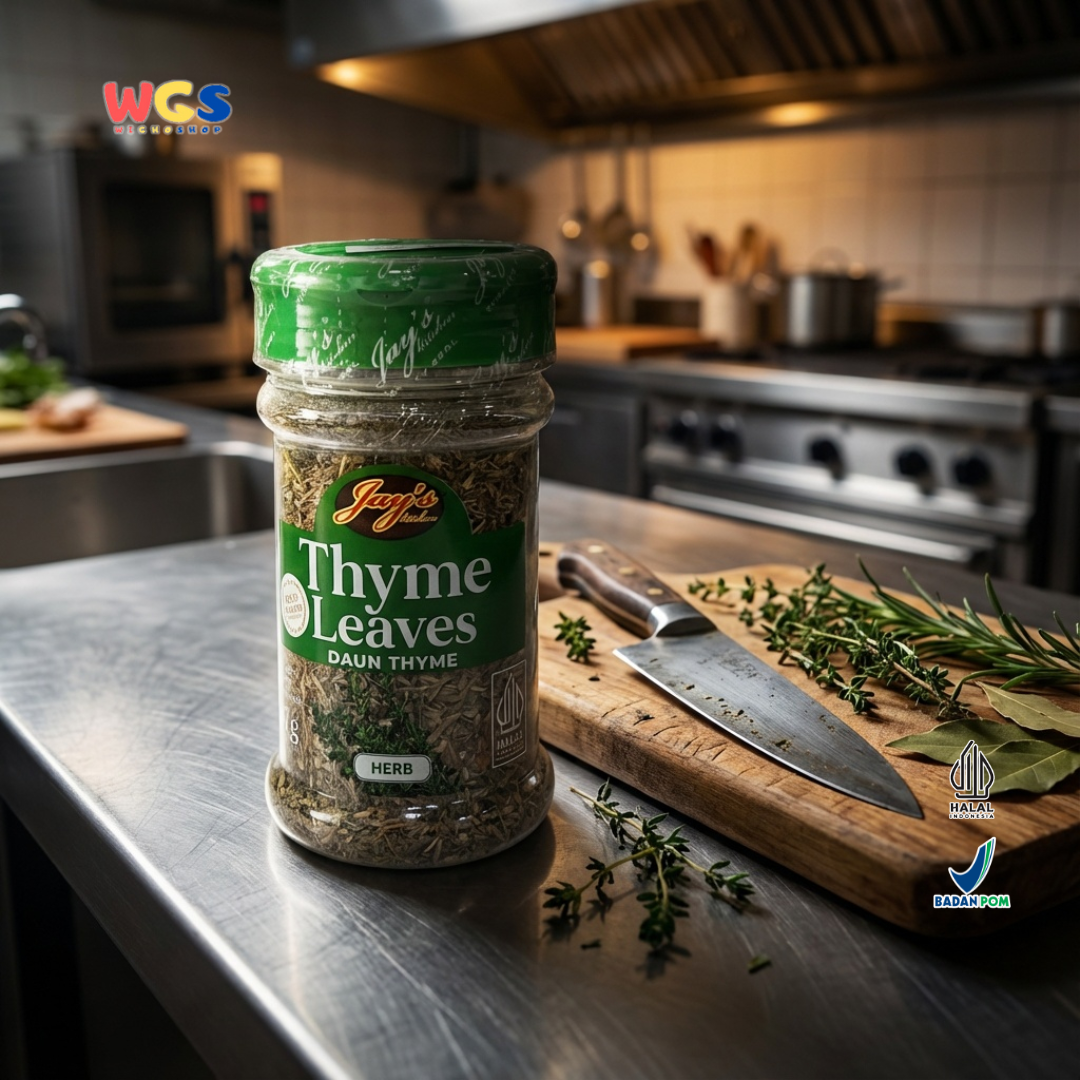 Jay’s Kitchen Thyme Leaves 27g – Daun Thyme Kering Premium untuk Masakan & Bumbu Dapur