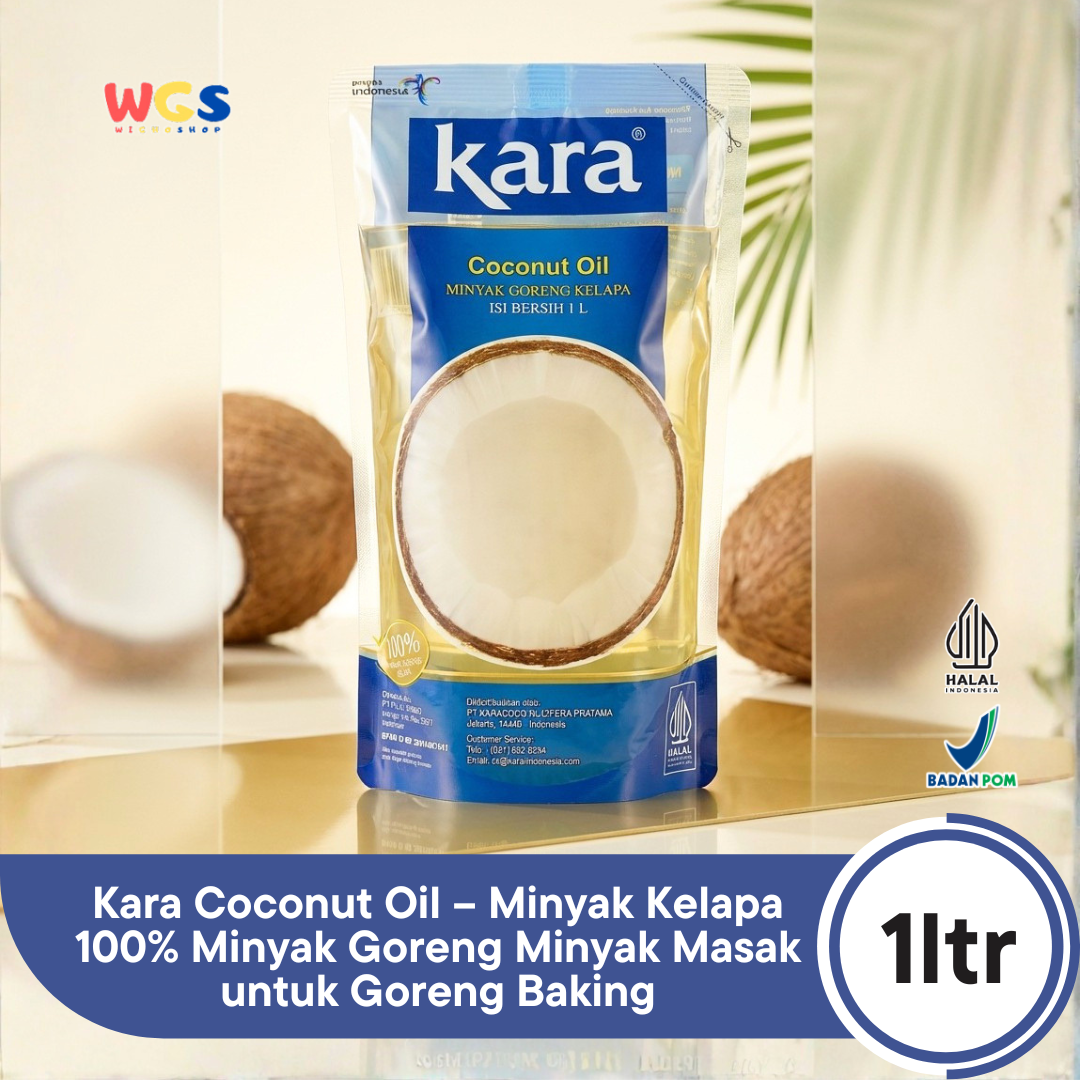 Kara Coconut Oil 1L – Minyak Kelapa 100% Minyak Goreng Minyak Masak untuk Goreng Baking