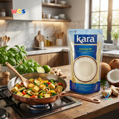 Kara Coconut Oil 1L – Minyak Kelapa 100% Minyak Goreng Minyak Masak untuk Goreng Baking