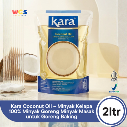 Kara Coconut Oil 2L – Minyak Kelapa 100% Minyak Goreng Minyak Masak untuk Goreng Baking
