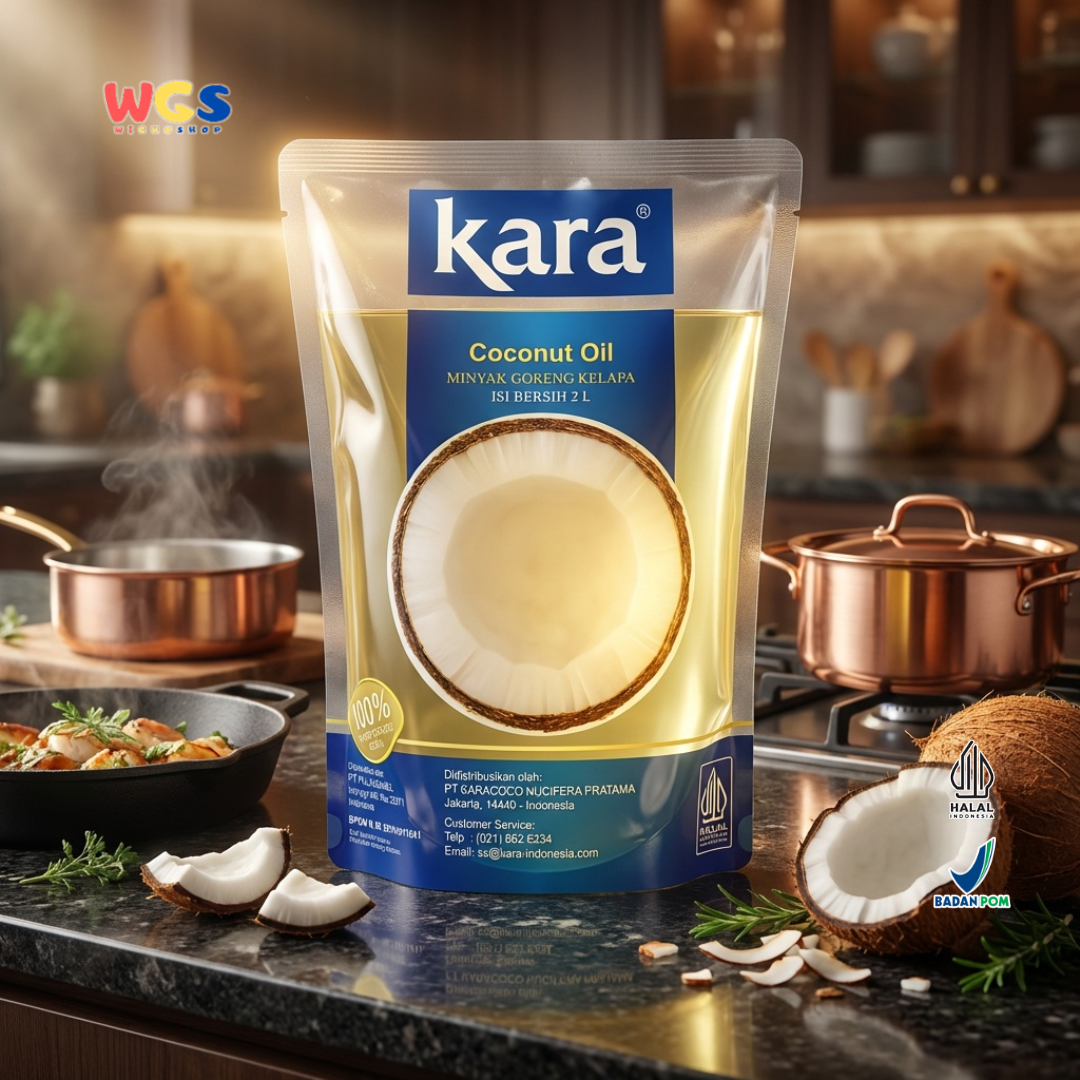 Kara Coconut Oil 2L – Minyak Kelapa 100% Minyak Goreng Minyak Masak untuk Goreng Baking