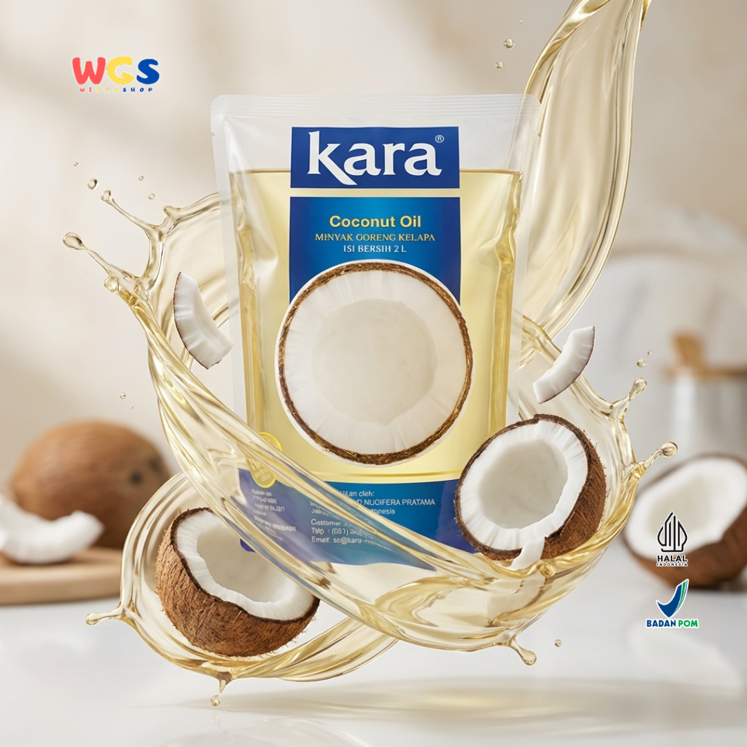 Kara Coconut Oil 2L – Minyak Kelapa 100% Minyak Goreng Minyak Masak untuk Goreng Baking