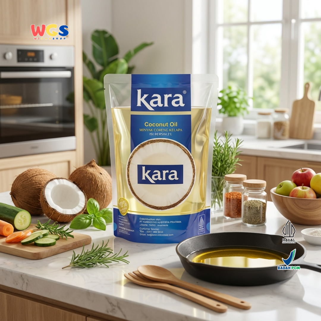 Kara Coconut Oil 2L – Minyak Kelapa 100% Minyak Goreng Minyak Masak untuk Goreng Baking