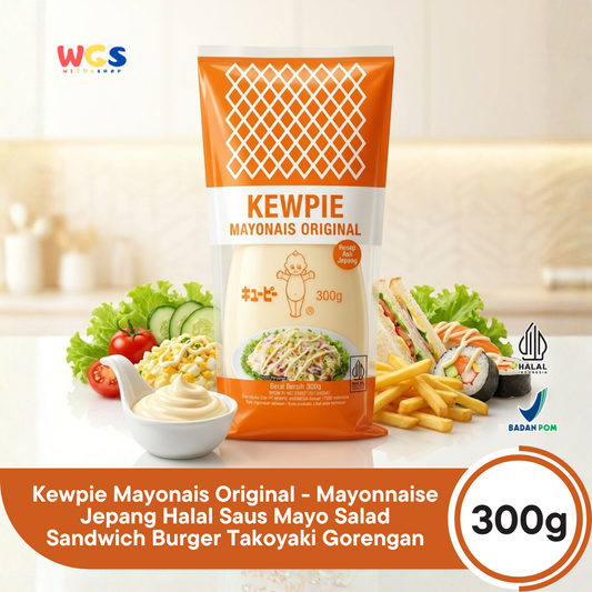 Kewpie Mayonais Original 300g - Mayonnaise Jepang Halal Saus Mayo Salad Sandwich Burger Takoyaki Gorengan