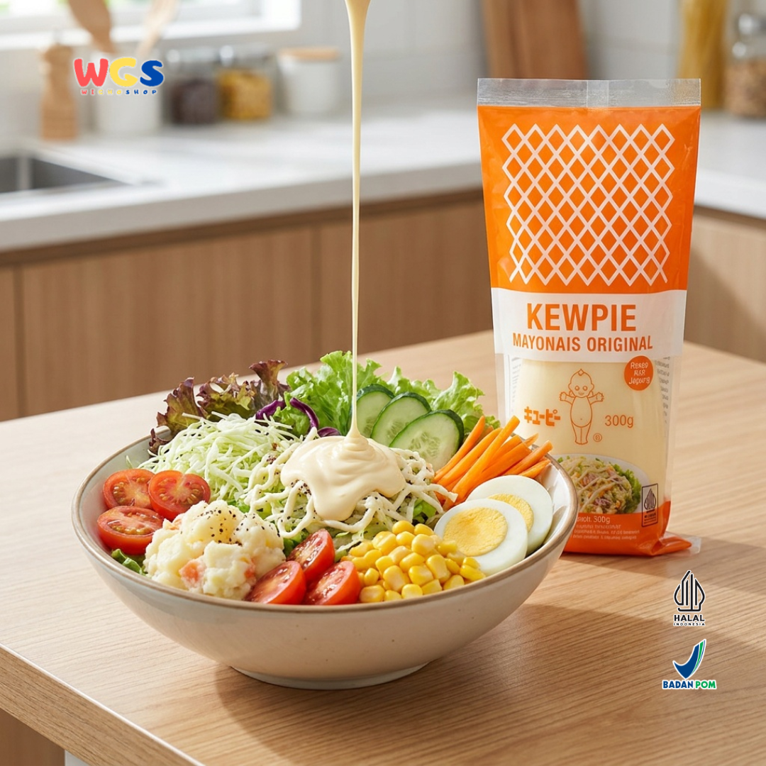 Kewpie Mayonais Original 300g - Mayonnaise Jepang Halal Saus Mayo Salad Sandwich Burger Takoyaki Gorengan