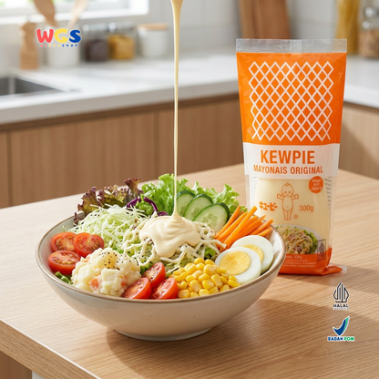 Kewpie Mayonais Original 300g - Mayonnaise Jepang Halal Saus Mayo Salad Sandwich Burger Takoyaki Gorengan