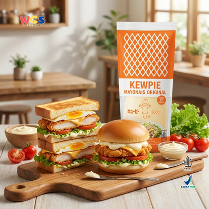 Kewpie Mayonais Original 300g - Mayonnaise Jepang Halal Saus Mayo Salad Sandwich Burger Takoyaki Gorengan