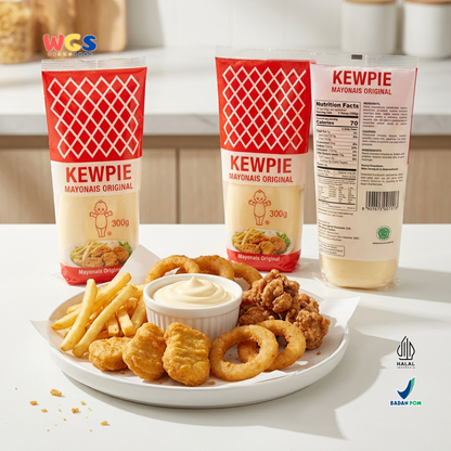 Kewpie Mayonais Original 300g - Mayonnaise Jepang Halal Saus Mayo Salad Sandwich Burger Takoyaki Gorengan