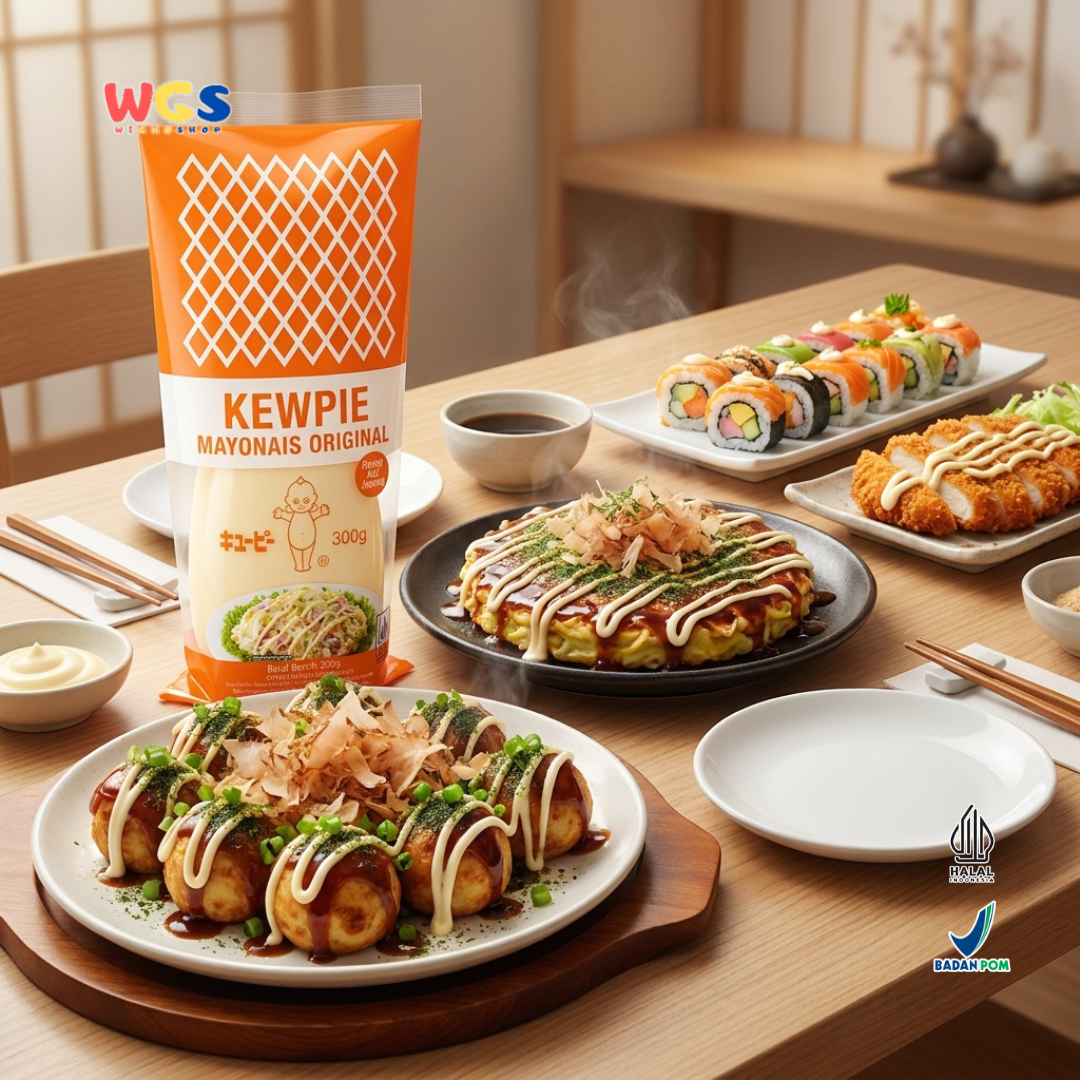 Kewpie Mayonais Original 300g - Mayonnaise Jepang Halal Saus Mayo Salad Sandwich Burger Takoyaki Gorengan