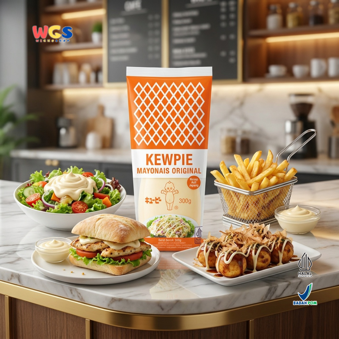 Kewpie Mayonais Original 300g - Mayonnaise Jepang Halal Saus Mayo Salad Sandwich Burger Takoyaki Gorengan