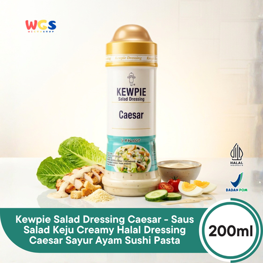 Kewpie Salad Dressing Caesar 200ml - Saus Salad Keju Creamy Halal Dressing Caesar Sayur Ayam Sushi Pasta