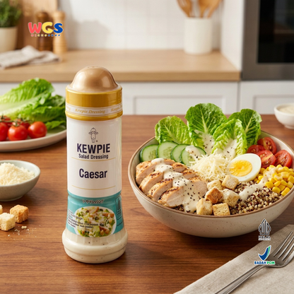 Kewpie Salad Dressing Caesar 200ml - Saus Salad Keju Creamy Halal Dressing Caesar Sayur Ayam Sushi Pasta