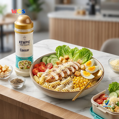 Kewpie Salad Dressing Caesar 200ml - Saus Salad Keju Creamy Halal Dressing Caesar Sayur Ayam Sushi Pasta