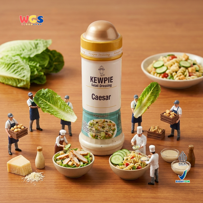 Kewpie Salad Dressing Caesar 200ml - Saus Salad Keju Creamy Halal Dressing Caesar Sayur Ayam Sushi Pasta